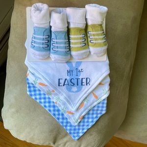 My first Easter bibs with booties 0-9 months